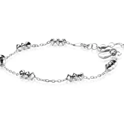 ZINZI zilveren fantasie armband met ankerschakels en tol-vormige elementen 16,5-19,5cm ZIA2537