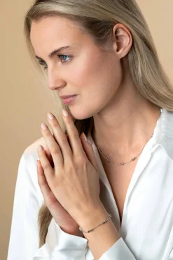 ZINZI zilveren fantasie armband met ankerschakels en tol-vormige elementen 16,5-19,5cm ZIA2537