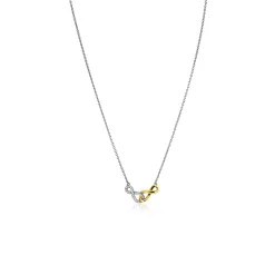 ZINZI zilveren fantasie ketting met aan elkaar verbonden Infinity tekens 42-45cm ZIC2649