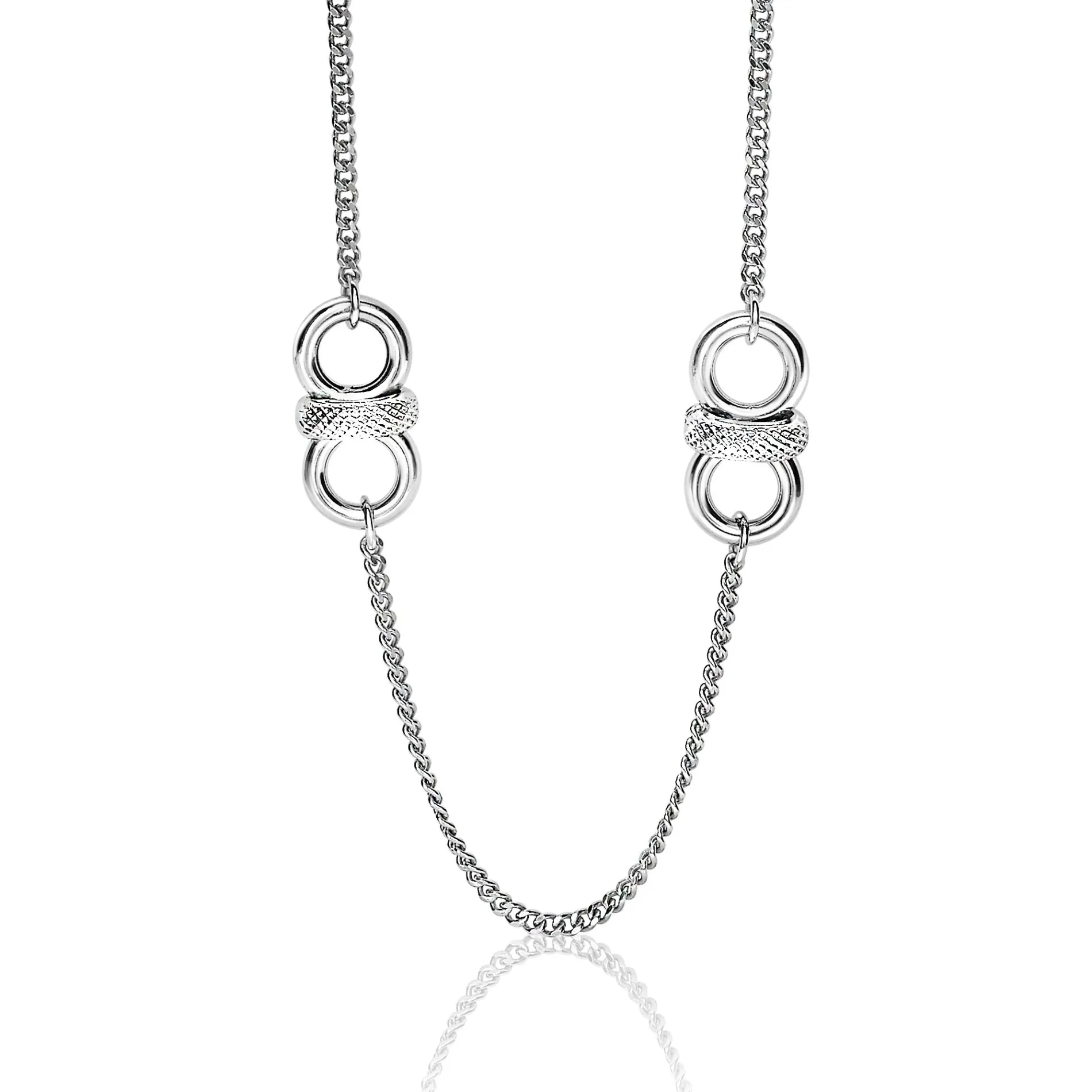 ZINZI zilveren fantasie ketting 60cm ZIC1537