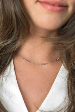 ZINZI zilveren fantasie ketting ovaal 42-45cm ZIC1809