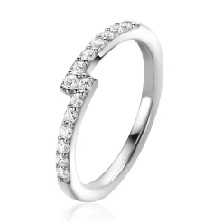 ZINZI zilveren fantasie ring bezet met witte zirconia's ZIR2327
