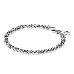 ZINZI zilveren gourmet armband 4,5mm breed 18,5cm ZIA1414