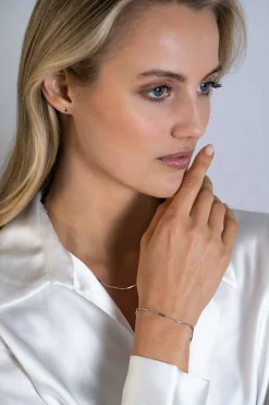 ZINZI zilveren gourmet armband met staafjes 1,6mm breed 16-19cm ZIA2366