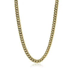 ZINZI zilveren gourmet collier geel verguld 45cm ZIC1056G