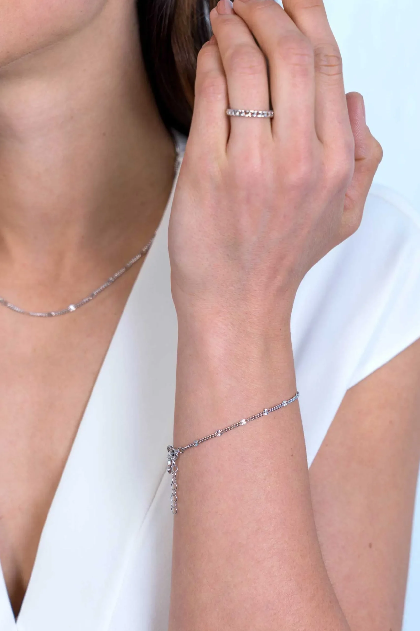 ZINZI zilveren gourmet fantasie armband 2,7mm breed 17-20cm ZIA2157