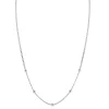 ZINZI zilveren gourmet ketting met vijf bolletjes 42–45cm ZIC2714