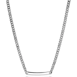 ZINZI zilveren gourmet ketting 4mm breed met plaat 18-21cm ZIC2271