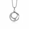 ZINZI zilveren hanger 15 mm, symboliseert verbondenheid, witte zirconia's ZIH2119S (zonder collier)