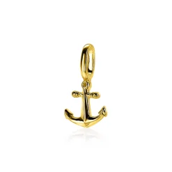 ZINZI zilveren hanger geel verguld anker ZIH2063G (zonder collier)