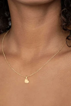 ZINZI zilveren hanger geel verguld hartje ZIH2065G (zonder collier)