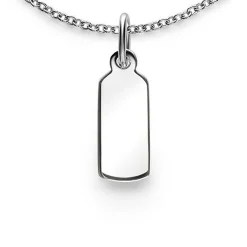 ZINZI zilveren hanger glad rechthoek ZIH2344 (zonder collier)