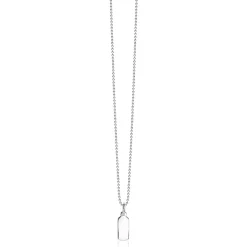 ZINZI zilveren hanger glad rechthoek ZIH2344 (zonder collier)