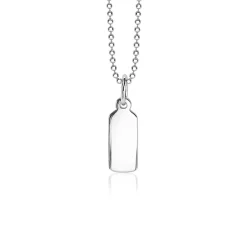 ZINZI zilveren hanger glad rechthoek ZIH2344 (zonder collier)