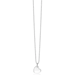 ZINZI zilveren hanger glad hartje 12mm ZIH1826 (zonder collier)