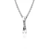 ZINZI zilveren hanger kruislings wit 16mm ZIH2039 (zonder collier)