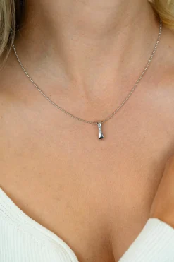 ZINZI zilveren hanger kruislings wit 16mm ZIH2039 (zonder collier)