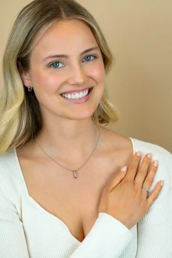 ZINZI zilveren hanger kruislings wit 16mm ZIH2039 (zonder collier)