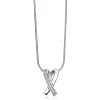 ZINZI zilveren hanger kruislings wit ZIH1625 (zonder collier)