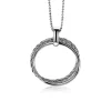 Zinzi zilveren hanger ronde vormen 35mm ZIH1283 (zonder collier)