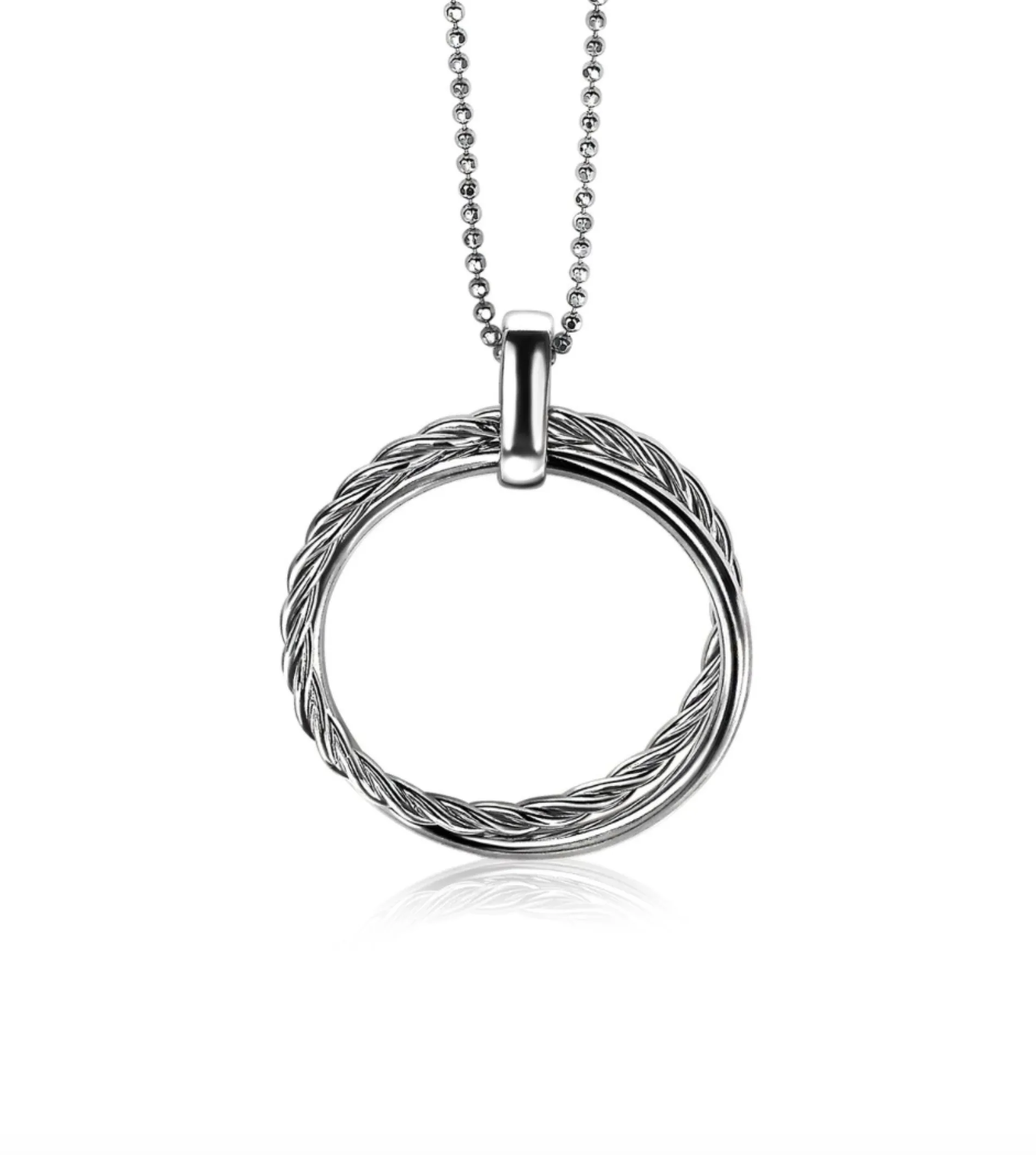 Zinzi zilveren hanger ronde vormen 35mm ZIH1283 (zonder collier)