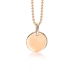 ZINZI zilveren hanger rosé verguld glad rond 12mm ZIH1825R (zonder collier)
