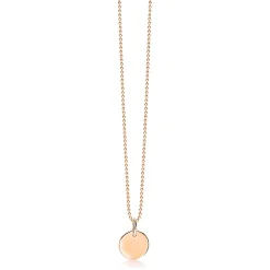 ZINZI zilveren hanger rosé verguld glad rond 12mm ZIH1825R (zonder collier)