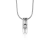 ZINZI zilveren hanger staaf met drie banen en witte ronde zirconia 17mm ZIH2241 (zonder collier)