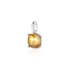ZINZI zilveren hanger vierkant geel ZIH2073G (zonder collier)