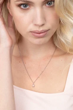 ZINZI zilveren hanger vierkant wit ZIH2073 (zonder collier)