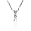 ZINZI zilveren hanger X-vorm witte zirconia ZIH2194 (zonder collier)