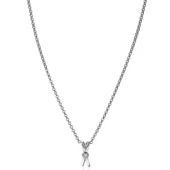 ZINZI zilveren hanger X-vorm witte zirconia ZIH2194 (zonder collier)