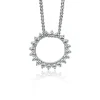 ZINZI zilveren hanger zon wit 18mm ZIH1883 (zonder collier)