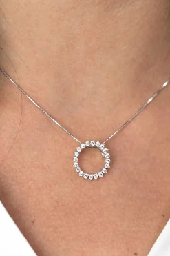 ZINZI zilveren hanger zon wit 18mm ZIH1883 (zonder collier)