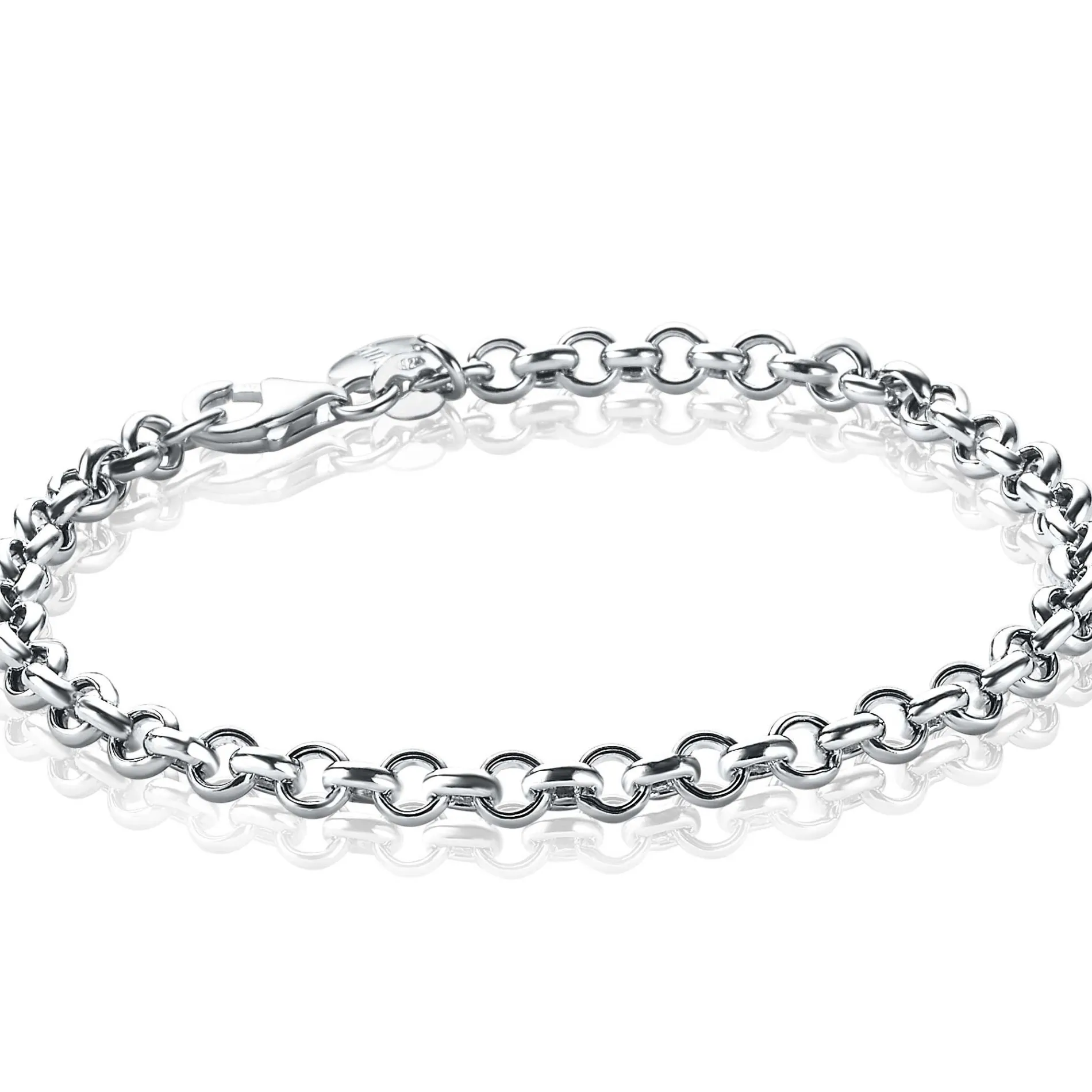 Zinzi zilveren jasseron armband 4,5mm breed 18cm ZIA1911