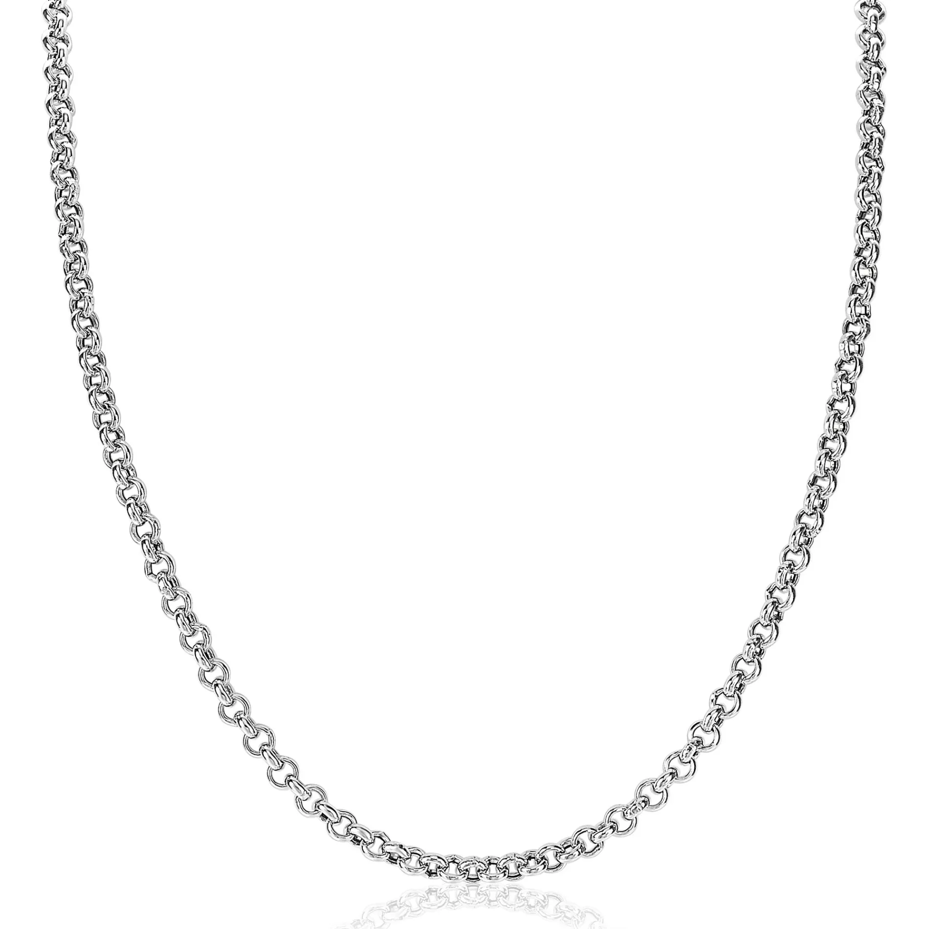 Zinzi zilveren jasseron collier 4,5mm breed 45cm ZIC1911