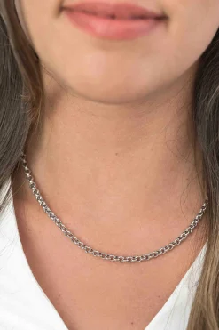 Zinzi zilveren jasseron collier 4,5mm breed 45cm ZIC1911