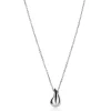 ZINZI zilveren jasseron ketting 42-45cm met organisch gevormde hanger 18mm ZIC2636