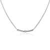 ZINZI zilveren jasseron schakelketting met luxe twist hanger met knoop en witte zirkonia's 42-45cm ZIC2680