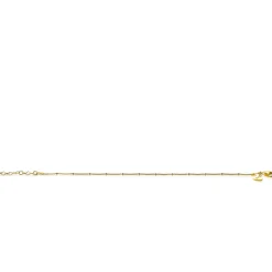 ZINZI zilveren 14K geel verguld gourmet armbandje met bolletjes 17-20cm ZIA2181G
