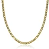 ZINZI zilveren 14K geelverguld gourmet collier 45cm en 4,5mm breed ZIC1414G