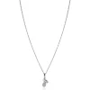 ZINZI zilveren ketting 42-45cm met hanger met drie druppelvormen ZIC2746