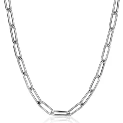 ZINZI zilveren ketting 45cm met 5,5mm brede paperclip schakels ZIC2286