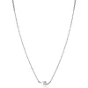 ZINZI zilveren ketting 42-45cm met ronde zirkonia, sierlijk omklemd door twee golvende staafjes ZIC2766