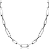 ZINZI zilveren ketting 45cm met ovale closed for ever schakels 6mm breed ZIC1990