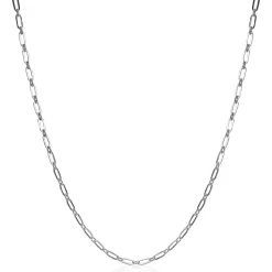 ZINZI zilveren ketting 45cm met 'paperclip' schakel 2,4mm breed ZIC2033