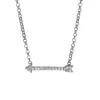 Zinzi zilveren ketting Cupido pijl wit 42-45cm ZIC1064