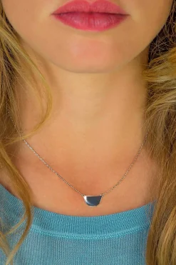 ZINZI zilveren ketting halve maan 40-42cm ZIC1394