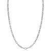 ZINZI zilveren ketting met paperclip schakels 4mm, gedecoreerd met speelse bolletjes 42-45cm ZIC2586