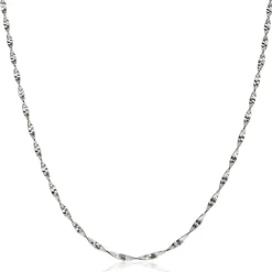 ZINZI zilveren ketting met glinsterende gedraaide schakels 1,9mm breed 43-45cm ZIC2585